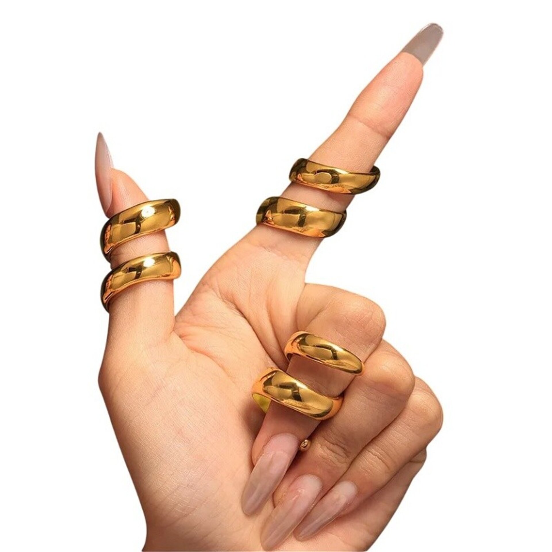 ANILLO ENROSCADO ACERO Y ORO WATERPROOF - 2