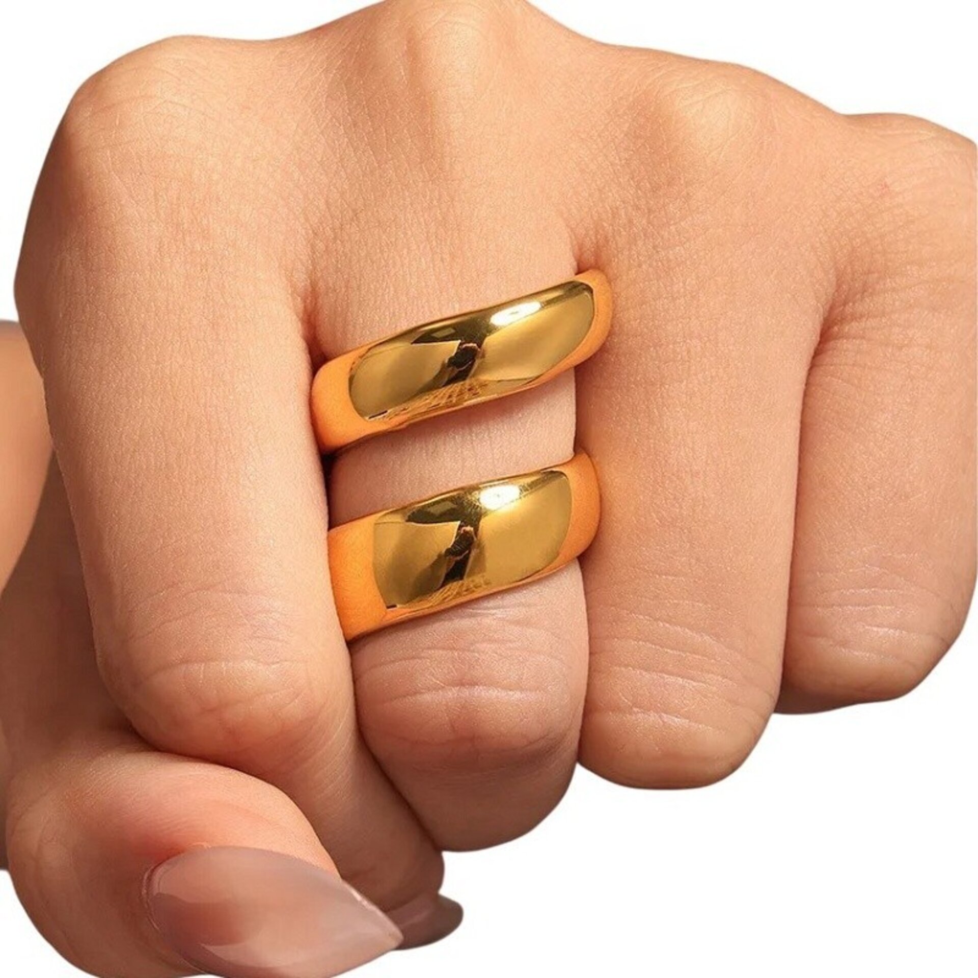 ANILLO ENROSCADO ACERO Y ORO WATERPROOF - 4