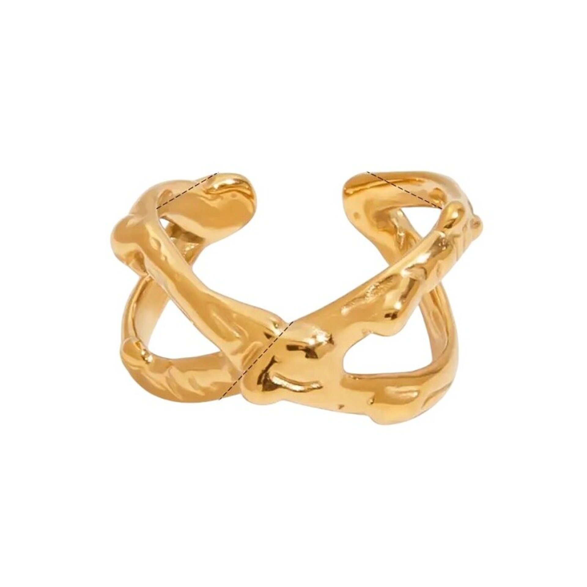ANILLO INFINITO ACERO ORO WATERPROOF - 1