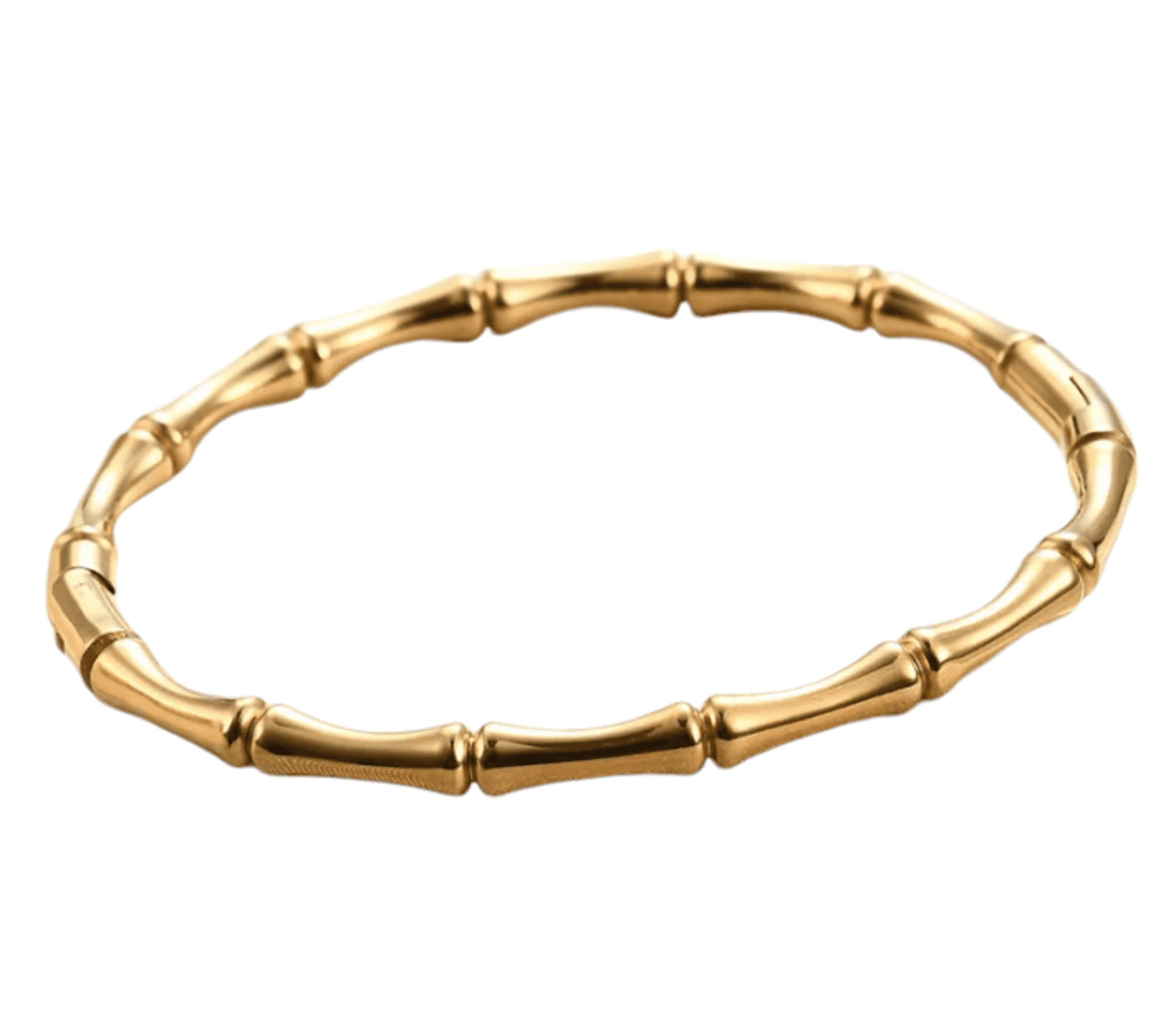 Brazalete BAMBÚ acero y oro resistente al agua - 4